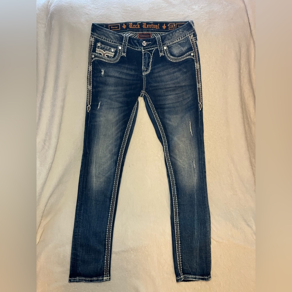Rock Revival Dianeya Ankle Skinny Jeans, Women’s size 28 - Picture 2 of 14